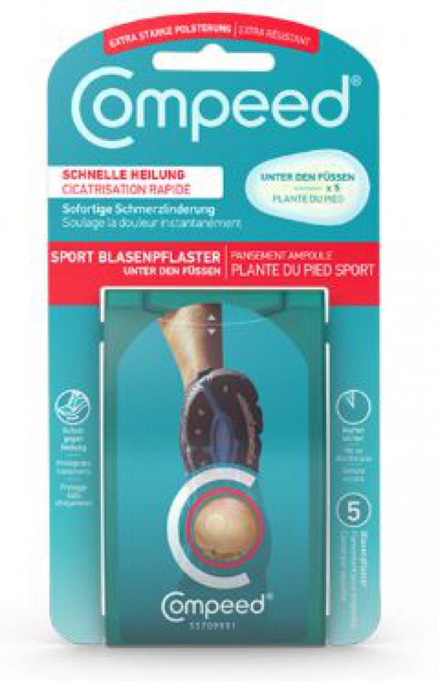 COMPEED Blasenpf.Sport unter den Füßen
